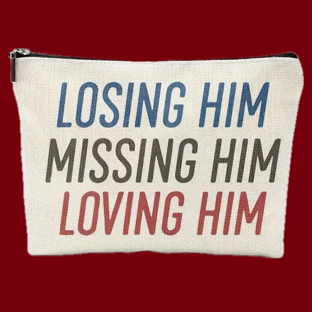 Cosmetic/ Travel Bag with Zipper & Print of Taylor Swift’s Lyrics Song Red NEW